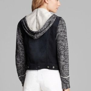 FREE PEOPLE KNIT DENIM JACKET
